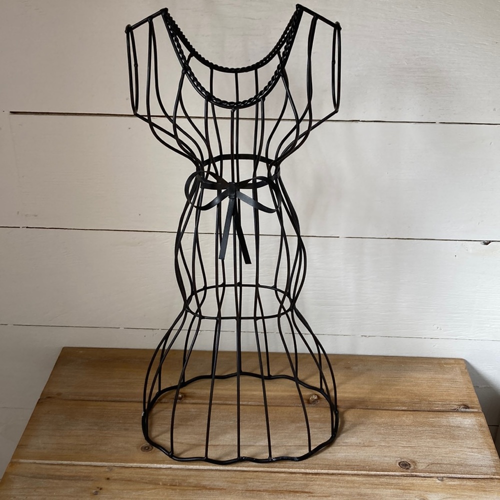 French Black Metal Dress Form
